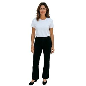 Gretchen Scott Women's Black Washable Genuine Suede Straight Leg Pants Size L